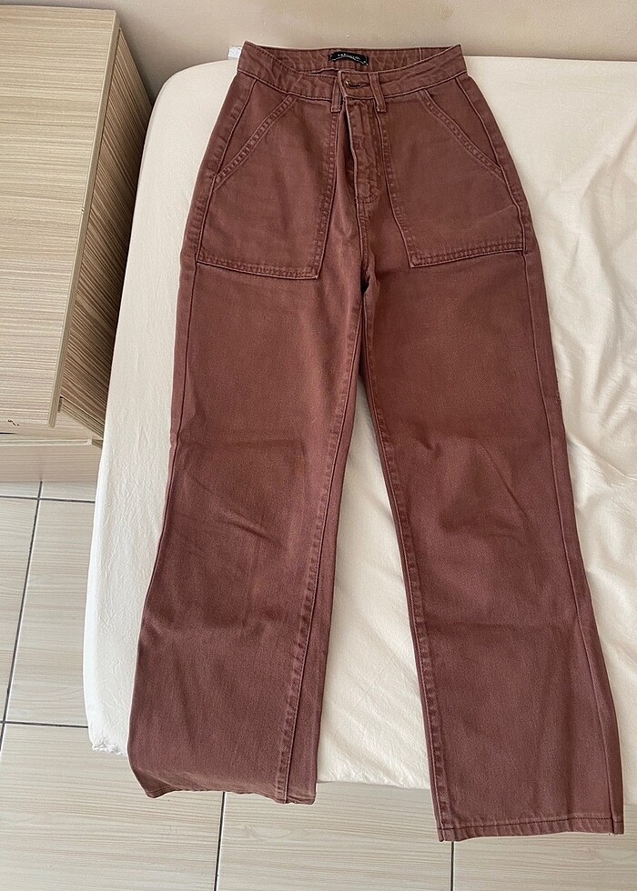 Kahverengi Kot Pantolon - Görsel 5