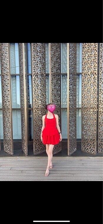 Aquella Allure Kırmızı Balon Elbise - Görsel 2