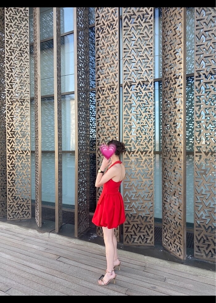 Aquella Allure Kırmızı Balon Elbise - Görsel 3