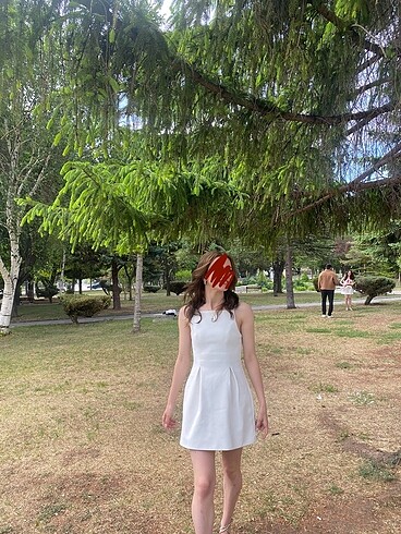 Zara Beyaz Mini Elbise - Görsel 3