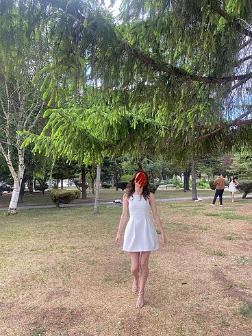 Zara Beyaz Mini Elbise - Görsel 2