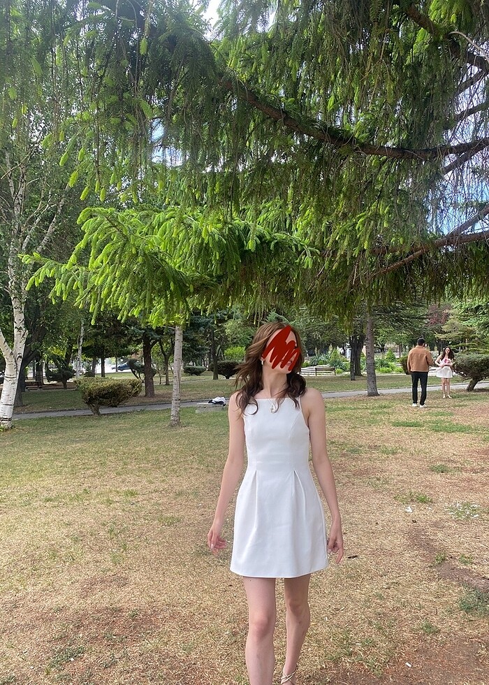 Zara Beyaz Mini Elbise - Görsel 3