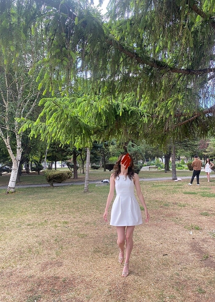 Zara Beyaz Mini Elbise - Görsel 2