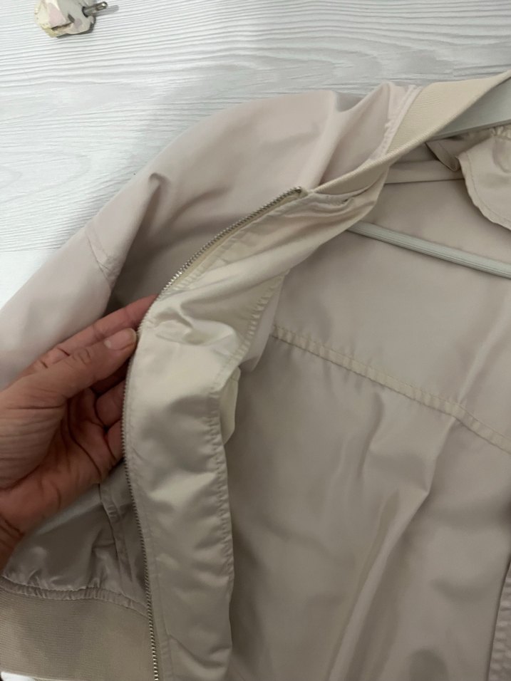 Bej Midi Boy Rahat Kesim Kadın Ceket - Görsel 4