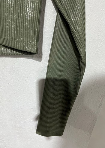 simli bluz crop - Görsel 3