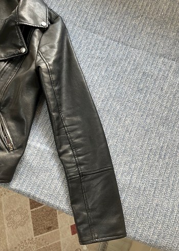 Siyah Deri  Ceket - Görsel 3