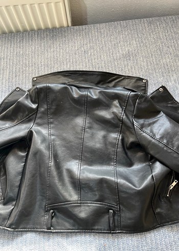 Siyah Deri  Ceket - Görsel 8