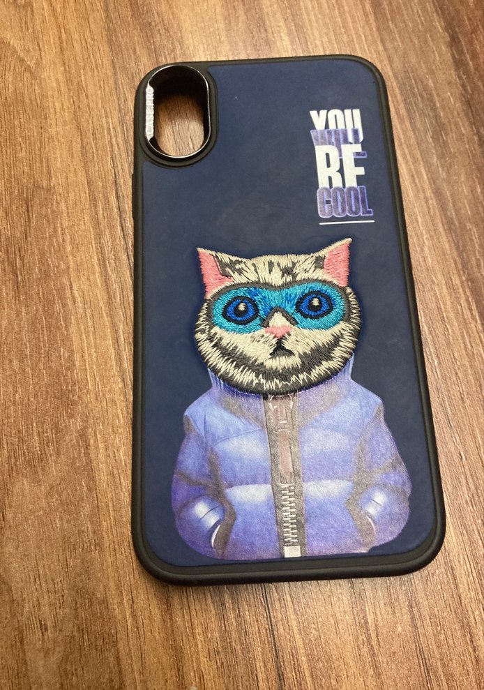 Kürk Detaylı Mavi Sokak Stili Telefon Kılıfı - Görsel 2