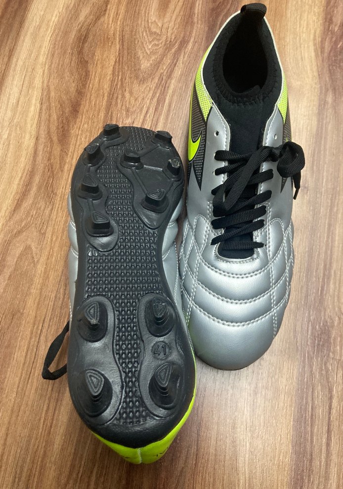 Gri Bağcıklı Erkek Futbol Ayakkabısı Krampon - Görsel 3