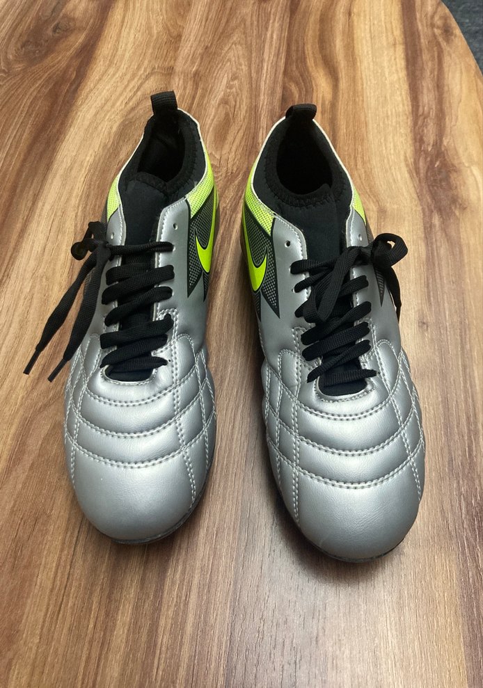 Gri Bağcıklı Erkek Futbol Ayakkabısı Krampon - Görsel 2