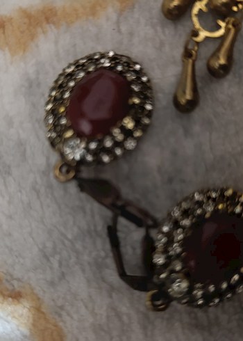 Uzun Zincir Detaylı Bohem Vintage Küpe - Görsel 3