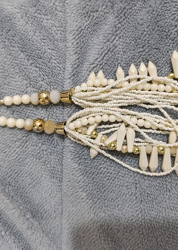 Renkli Boncuklu Bohem Kolye - Görsel 3