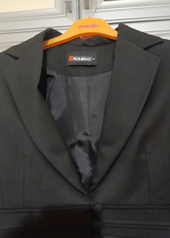 Düğmeli Siyah Kadın Blazer Ceket - Görsel 2