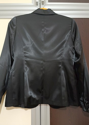 Siyah Saten Kadın Takım Elbise - Görsel 8