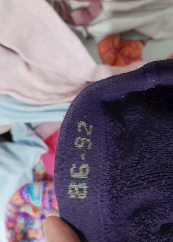 4 Yaş Beden Çiçek Desenli Mor Çocuk Külotlu Çorap