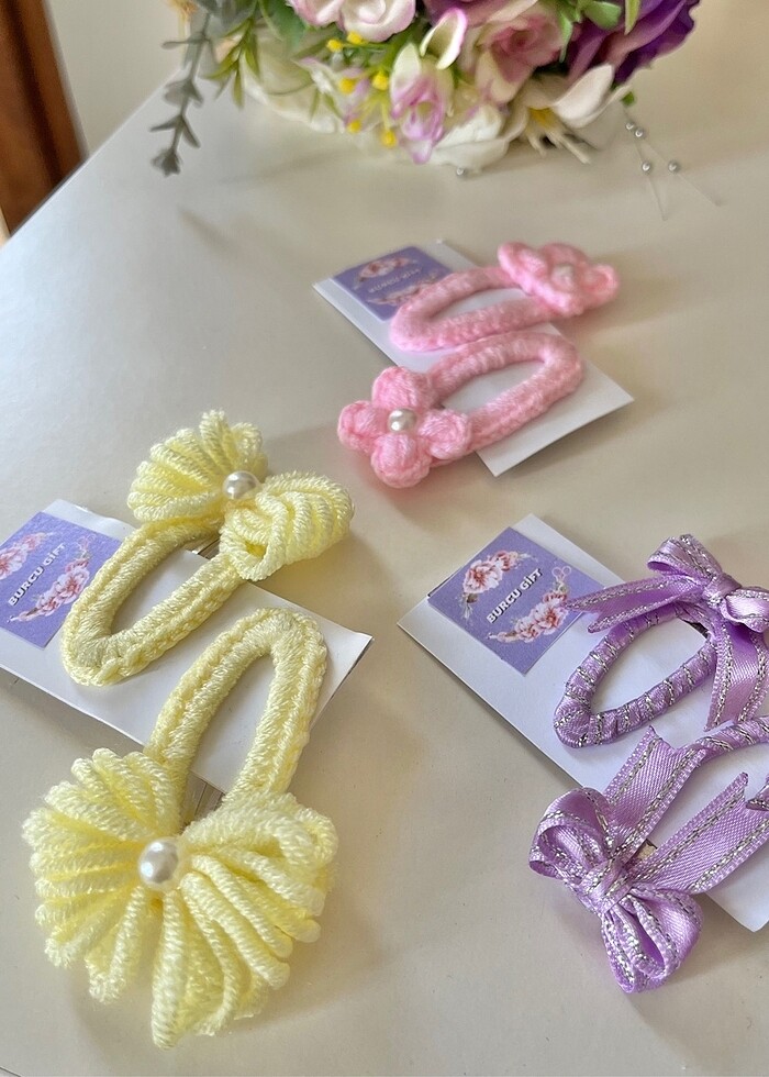 Fiyonklu çiçekli ve saten tokalarımız - Görsel 2