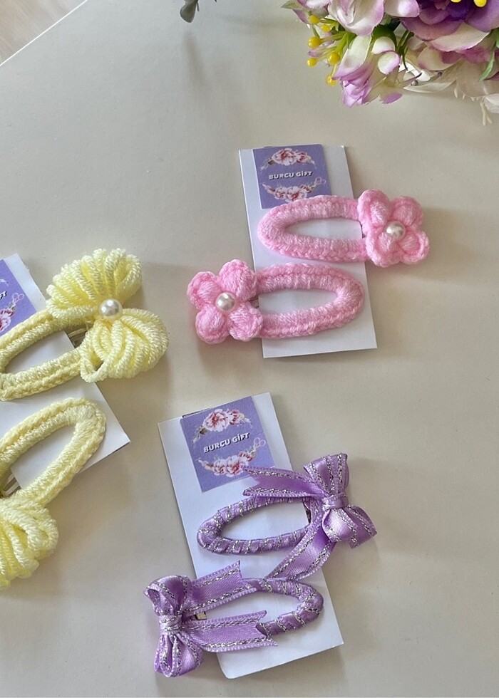 Fiyonklu çiçekli ve saten tokalarımız - Görsel 3