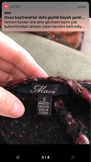 m Beden Mavi jeans hırka