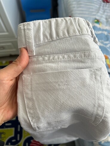 6 Yaş Beden beyaz Renk Erkek çocuk kot pantolon