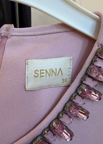 Pembe Uzun Kollu Nakışlı Kadın Elbise - Görsel 4