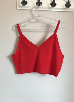 Crop-Top Salaş Kırmızı Üst Zara Trafaluc Spring/Summer 2017