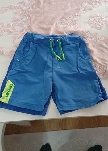 Erkek Mavi Pamuklu Rahat Kesim Şort - Görsel 2