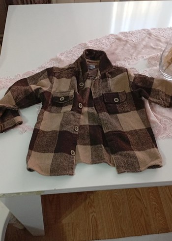 Erkek Çocuk Düğmeli Kahverengi Kışlık Ceket - Görsel 2