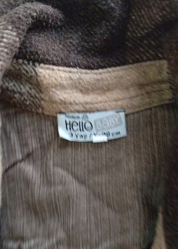 Erkek Çocuk Düğmeli Kahverengi Kışlık Ceket - Görsel 3