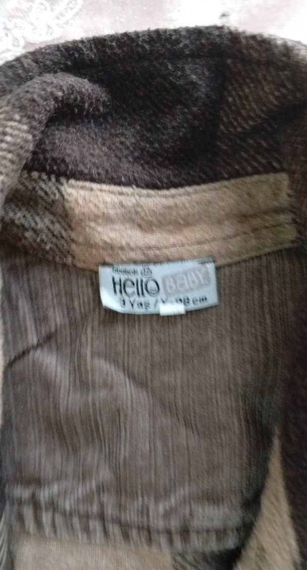 Erkek Çocuk Düğmeli Kahverengi Kışlık Ceket - Görsel 3