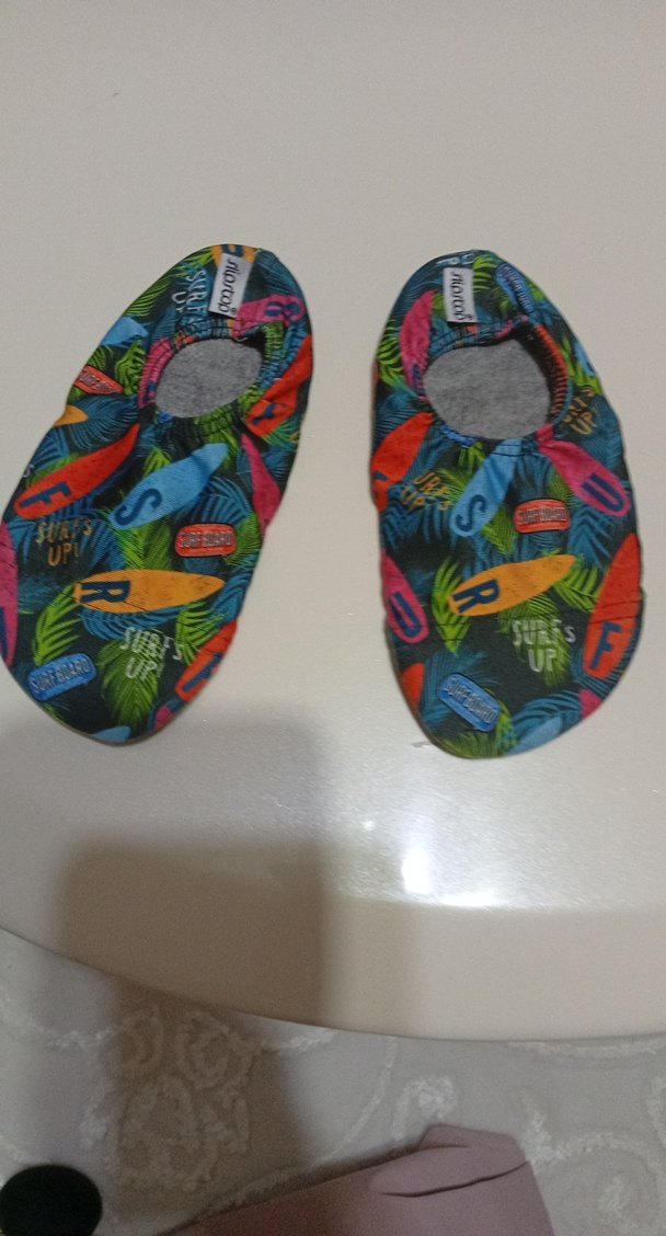 Çocuk Renkli Bağlamalı Terlik - Görsel 5