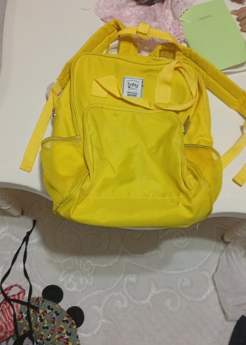 Sarı Fermuarlı Kadın Sırt Çantası - Görsel 5