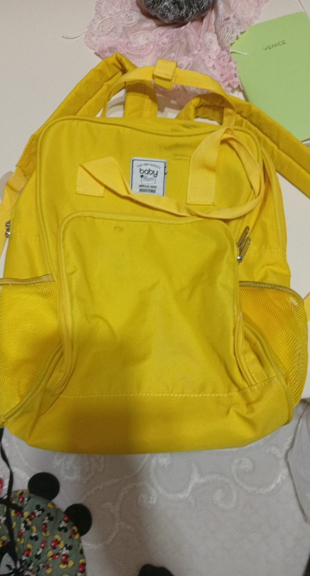 Sarı Fermuarlı Kadın Sırt Çantası - Görsel 3
