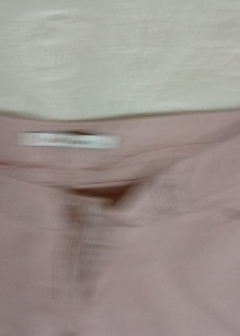 Kadın Bej Midi Pamuklu Rahat Kumaş Pantolon - Görsel 5