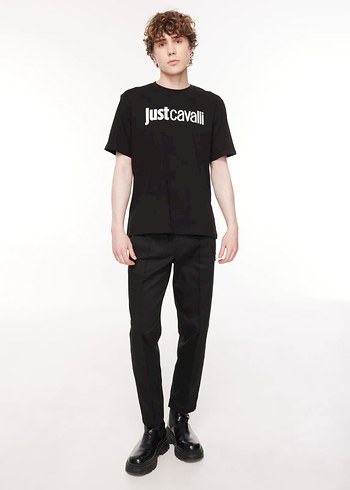 Just Cavalli Just Cavalli Altın Baskılı Erkek Tişört