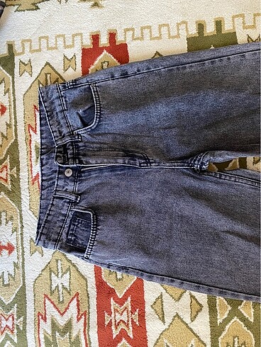 Zara gri kot pantolon