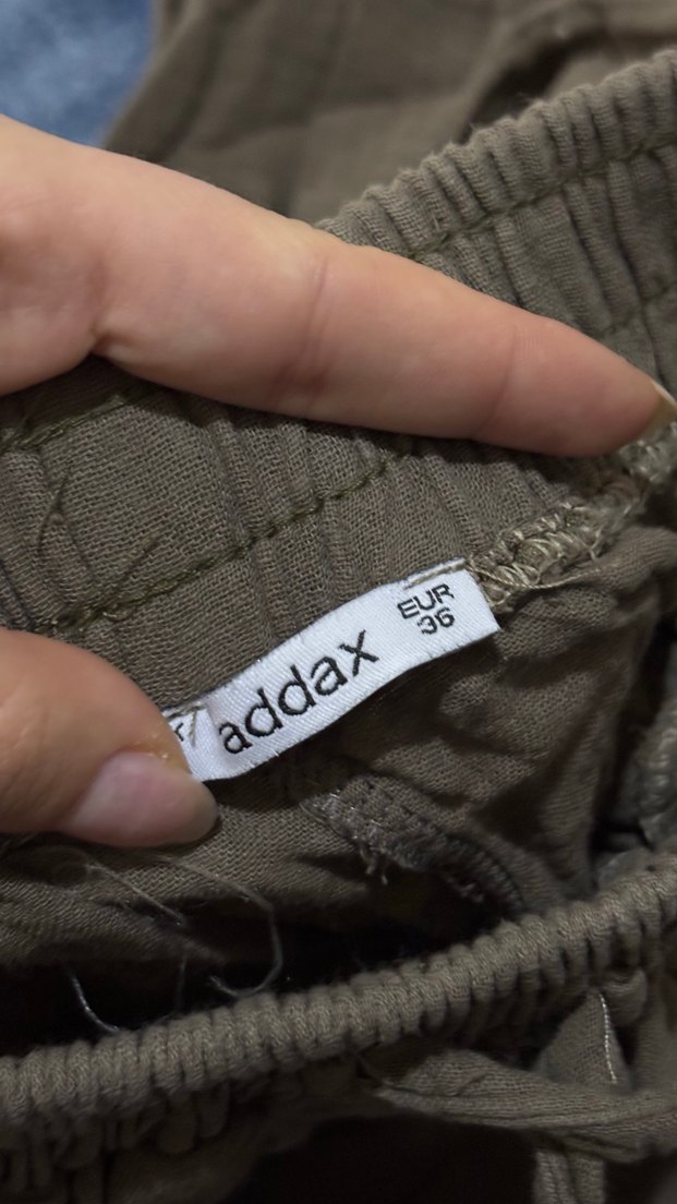 Kadın Kahverengi Keten Salaş Pantolon - Görsel 2