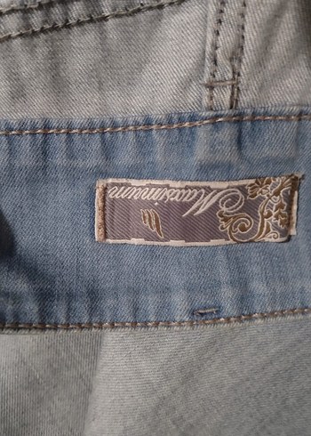 Diğer Düğmeli Bol Kesim Midi Kot Pantolon