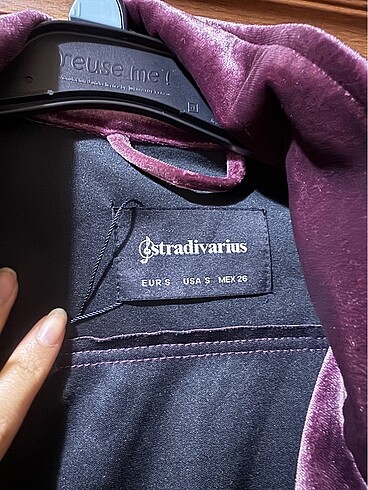s Beden mor Renk Kadife stradivarius ceket