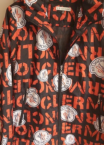 Erkek Kırmızı Baskılı Rahat Kesim Yağmurluk - Görsel 7