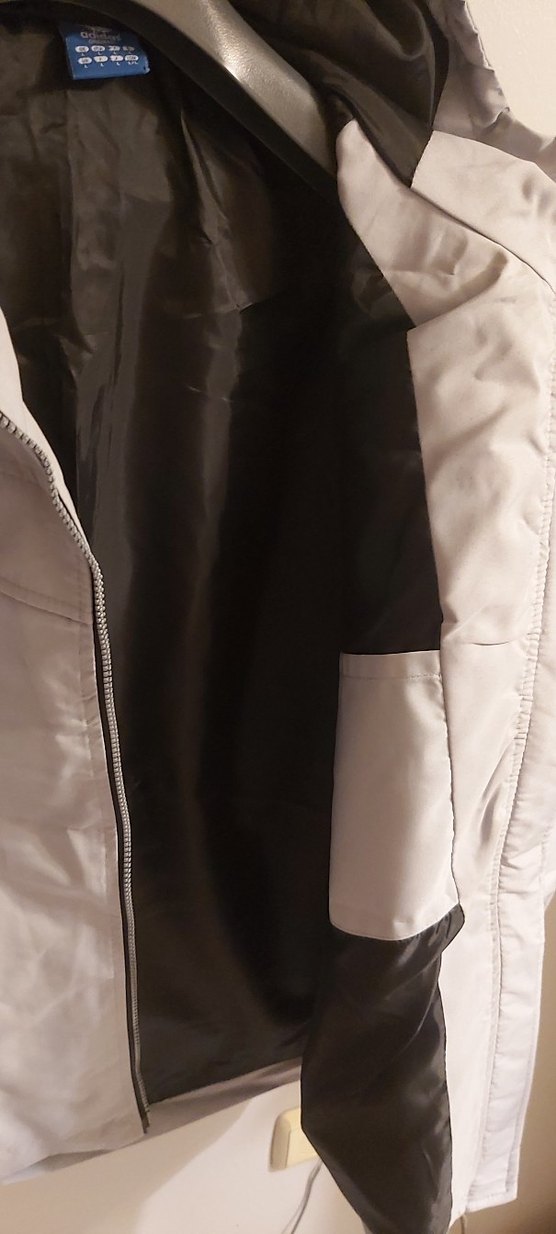 Gri Adidas Fermuarlı Erkek Yağmurluk - Görsel 4