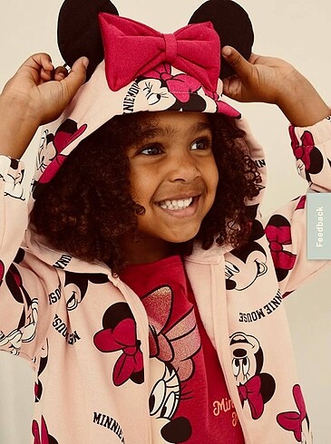 4 Yaş Beden Zara Minnie Mouse Kapüşonlu İkili Takım