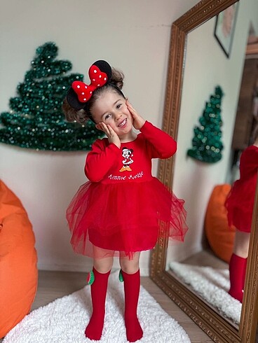 4 Yaş Beden Zara Minnie Tüllü Tütü yeni yıl elbise