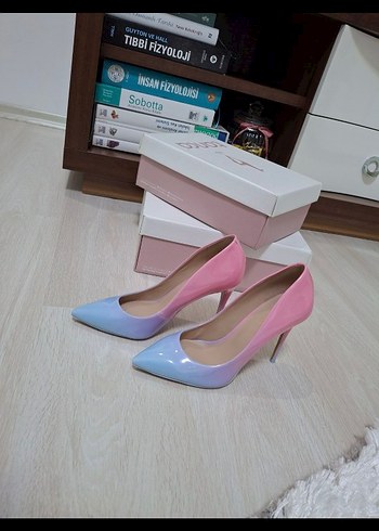 Aldo Pastel Pembe Parlak Desenli Stiletto