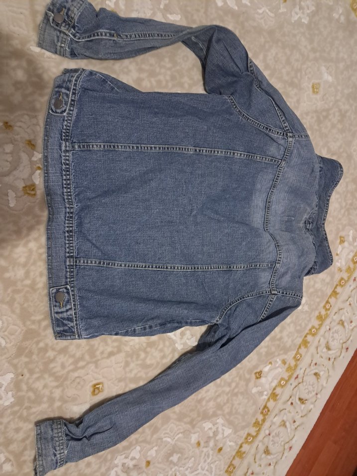 Düğmeli Mavi Erkek Kot Ceket - Görsel 3