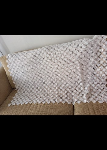 Beyaz Dantel masa örtüsü - Görsel 3