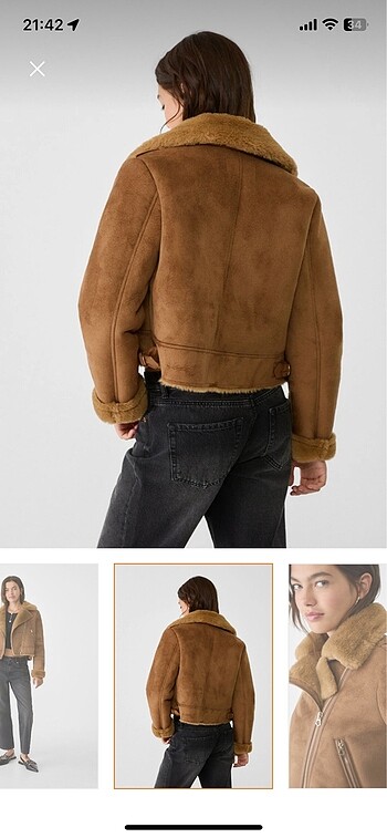 s Beden Stradivarius biker ceket
