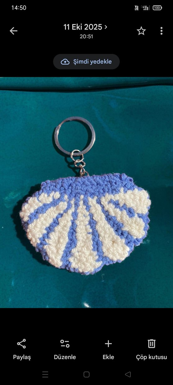 Renkli Boncuklu Kaplumbağa Anahtarlık - Görsel 2