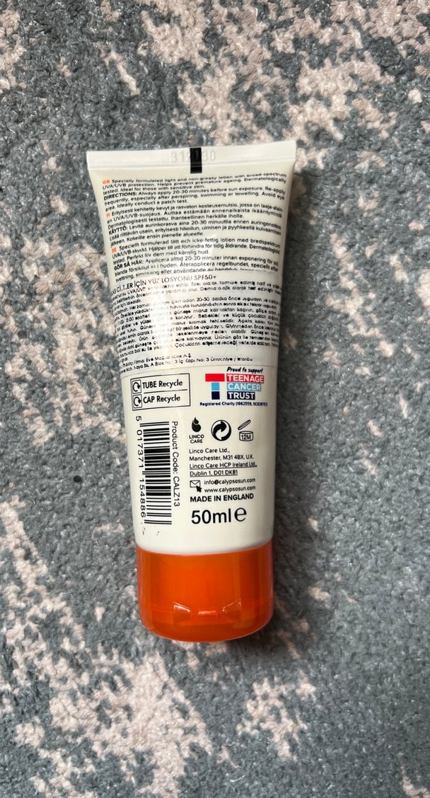 Calypso SPF 50+ Hassas Cilt Yüz Losyonu - Görsel 2