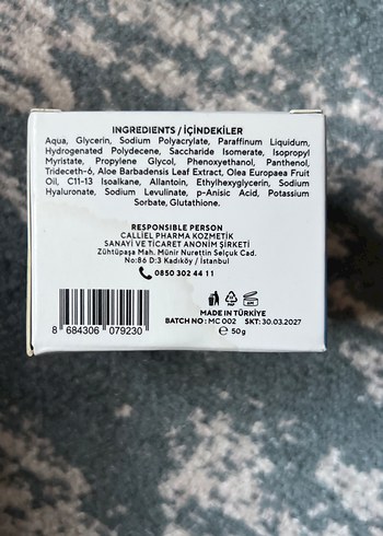 Calliel Hydro Moist Yoğun Nemlendirici Krem 50gr - Görsel 2