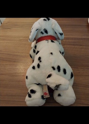 Beyaz Benekli Peluş Köpek Oyuncak - Görsel 3